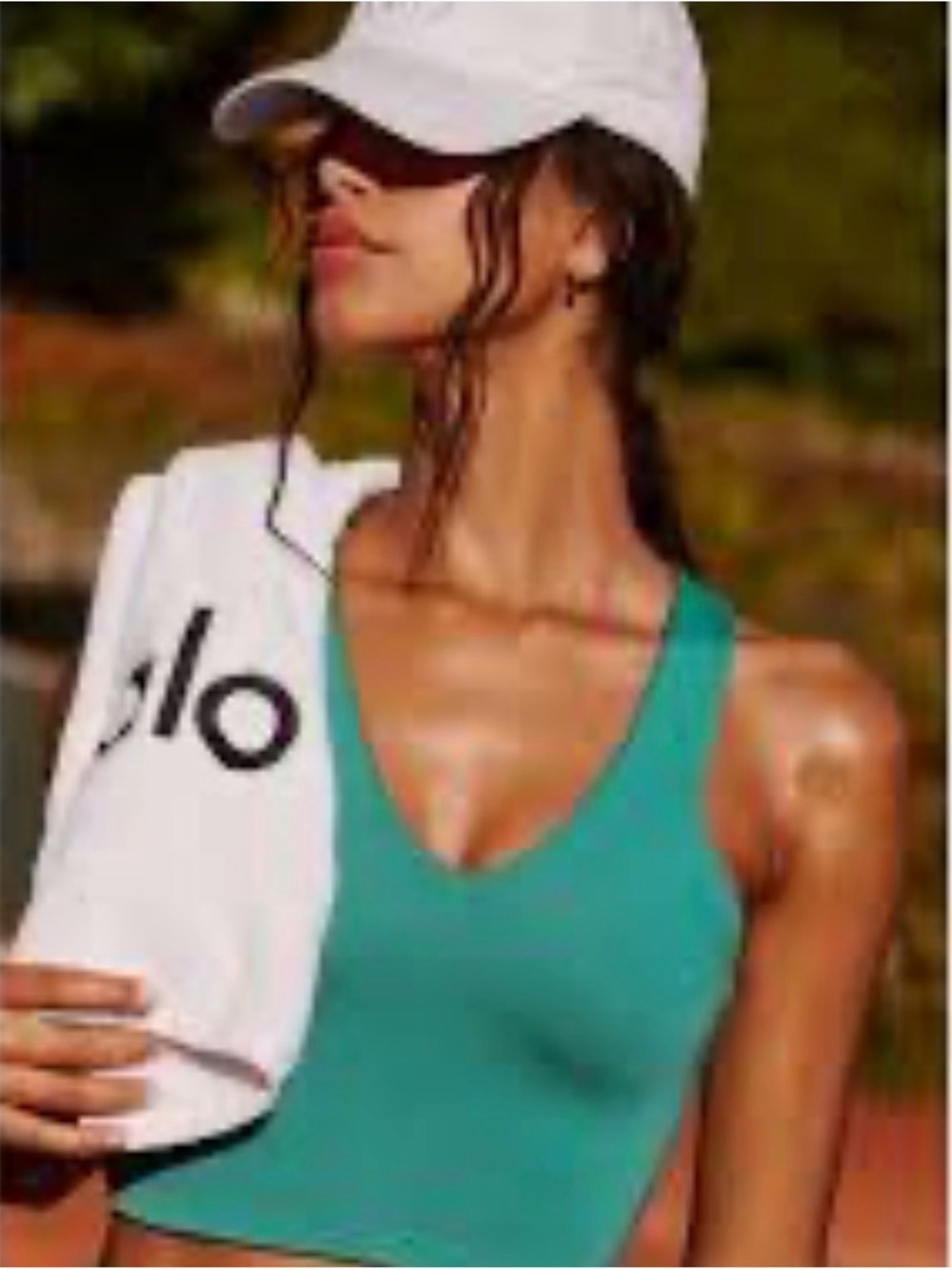 Alo Yoga Airbrush Real Bra Tank green size small
